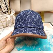 Gucci Blue Canvas Hat - 2
