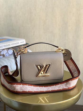 Louis Vuitton Twist Epi Leather In Grey M57050 Size 19x15x9cm