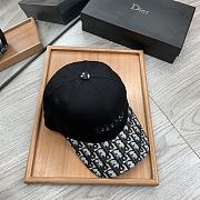 Dior Canvas Hat Black  - 5