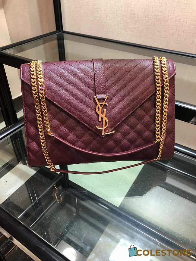 YSL Envelope In White Size 31x21x8cm  - 1