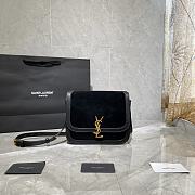 YSL Solferino Velvet Black 635025 Size 22x18x5cm - 1