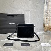 YSL Solferino Velvet Black 635025 Size 22x18x5cm - 5