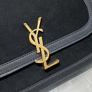 YSL Solferino Velvet Black 635025 Size 22x18x5cm - 3