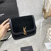 YSL Solferino Velvet Black 635025 Size 22x18x5cm - 2