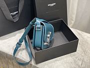 YSL Solferino Box Turquoise Green Original Leather 634305 Size 23x16x6cm - 5
