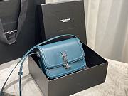 YSL Solferino Box Turquoise Green Original Leather 634305 Size 23x16x6cm - 3