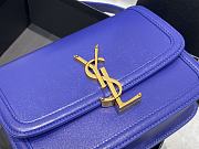 YSL Solferino Box Electric Blue Original Leather 634305 Size 23x16x6cm - 2