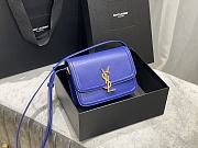 YSL Solferino Box Electric Blue Original Leather 634305 Size 23x16x6cm - 3