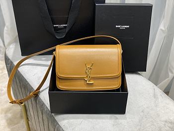YSL Solferino Box Caramel Original Leather 634305 Size 23x16x6cm