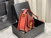 YSL Solferino Box Maroon Red Original Leather 634305 Size 23x16x6cm - 6