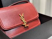 YSL Solferino Box Maroon Red Original Leather 634305 Size 23x16x6cm - 2