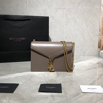 YSL Cassandra Caviar Cownhide Grey 532750 Size 22x16.5x5.5cm