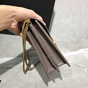 YSL Cassandra Caviar Cownhide Grey 532750 Size 22x16.5x5.5cm - 6