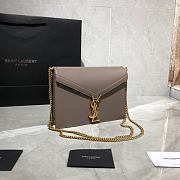 YSL Cassandra Caviar Cownhide Grey 532750 Size 22x16.5x5.5cm - 3