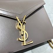 YSL Cassandra Caviar Cownhide Grey 532750 Size 22x16.5x5.5cm - 2