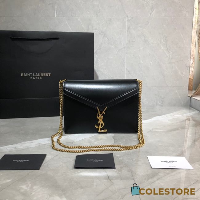 YSL Cassandra Caviar Cownhide Black 532750 Size 22x16.5x5.5cm - 1