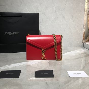 YSL Cassandra Caviar Cownhide Red 532750 Size 22x16.5x5.5cm