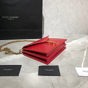 YSL Cassandra Caviar Cownhide Red 532750 Size 22x16.5x5.5cm - 5