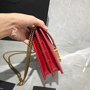 YSL Cassandra Caviar Cownhide Red 532750 Size 22x16.5x5.5cm - 3