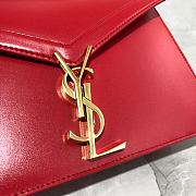 YSL Cassandra Caviar Cownhide Red 532750 Size 22x16.5x5.5cm - 2