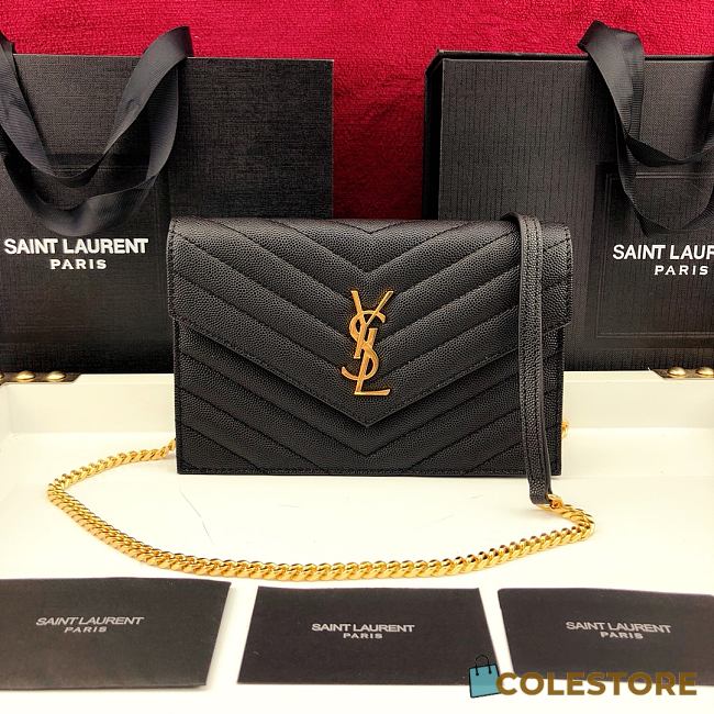 YSL Envelope Caviar Leather 393953 19cm - 1