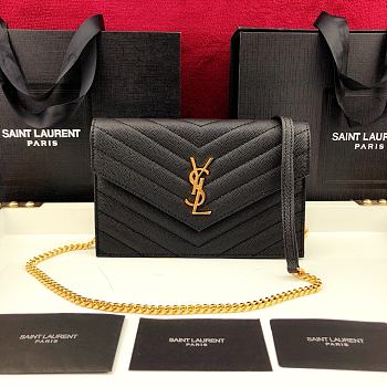 YSL Envelope Caviar Leather 393953 19cm
