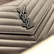 YSL Envelope Caviar Leather Black Chain 393953 19cm - 2