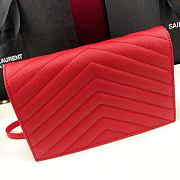 YSL Envelope Caviar Leather Red 393953 Size: 19x11.5x4cm - 4