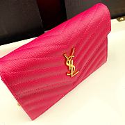 YSL Envelope Caviar Leather In Rose 393953 Size: 19x11.5x4cm - 3