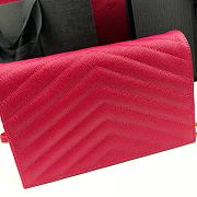YSL Envelope Caviar Leather In Rose 393953 Size: 19x11.5x4cm - 5