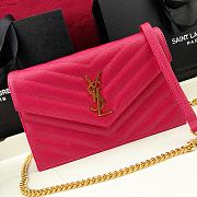 YSL Envelope Caviar Leather In Rose 393953 Size: 19x11.5x4cm - 2