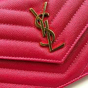 YSL Envelope Caviar Leather In Rose 393953 Size: 19x11.5x4cm - 4