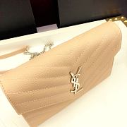 YSL Cassandra Caviar Cownhide Beige 532750 Size 22x16.5x5.5cm - 2