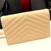 YSL Cassandra Caviar Cownhide Beige 532750 Size 22x16.5x5.5cm - 3