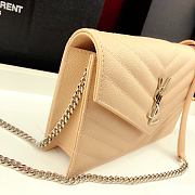 YSL Cassandra Caviar Cownhide Beige 532750 Size 22x16.5x5.5cm - 4