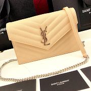 YSL Cassandra Caviar Cownhide Beige 532750 Size 22x16.5x5.5cm - 5