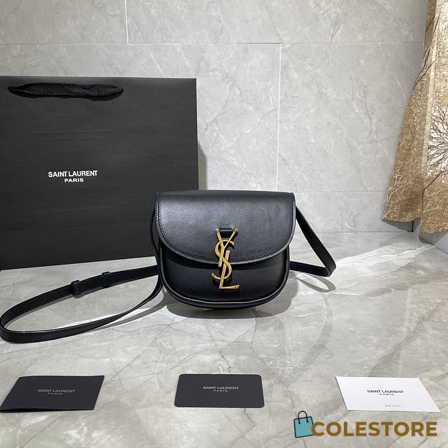 YSL Kaia Small Caflskin Black 619740 Size 18x15.5x5.5cm - 1