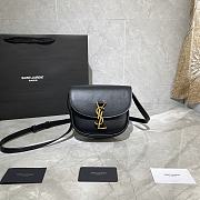 YSL Kaia Small Caflskin Black 619740 Size 18x15.5x5.5cm - 1