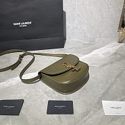 YSL Kaia Small Caflskin Olive Green 619740 Size 18x15.5x5.5cm - 5