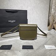 YSL Kaia Small Caflskin Olive Green 619740 Size 18x15.5x5.5cm - 4