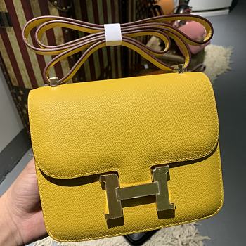 Hermes Constance Bag Amber Yellow