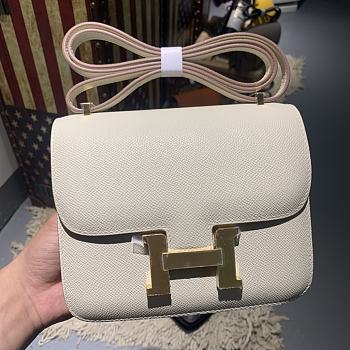 Hermes Constance Bag Milkshake White 