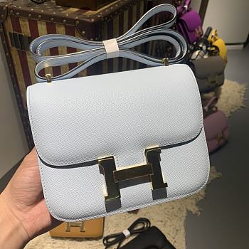 Hermes Constance Bag Haze Blue