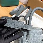 Hermes Mini Lindy Bag Blue Gold Buckle - 6