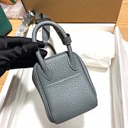 Hermes Mini Lindy Bag Blue Gold Buckle - 3