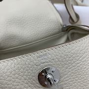 Hermes Mini Lindy Bag Milkshake Silver  - 4