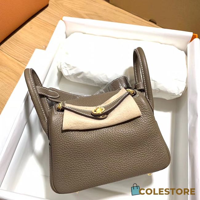 Hermes Mini Lindy Bag Grey - 1