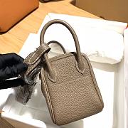 Hermes Mini Lindy Bag Grey - 2