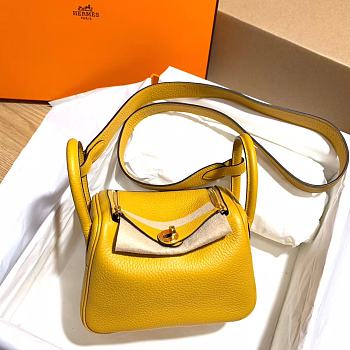 Hermes Mini Lindy Bag Yellow