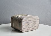 Small Dior Travel Vanity Case Multicolor Striped Embroidery S5529 24x17x13.5cm - 6